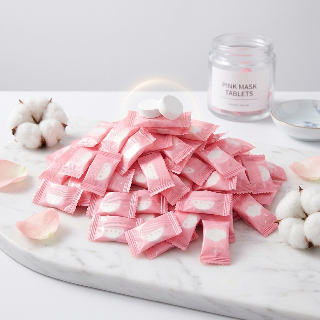 Candy-Wrapped Compressed Facial Mask Tablets 